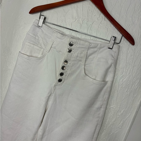 VERONICA BEARD Jeans Rosanna Corset Wide Leg Extra High Rise in White Size 29/8 - Picture 7 of 9